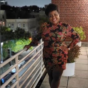 ZARA NWT Printed Dress w/ Draping - XL